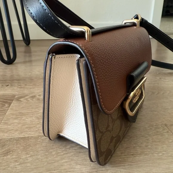 Coach Tan and Black Crossbody Bag - Picture 3 of 6